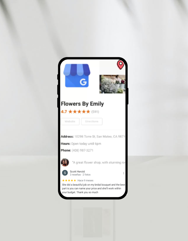 Google Business Profile in phone